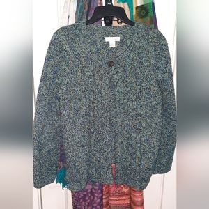 Gorgeous Blue Green cardigan sweater